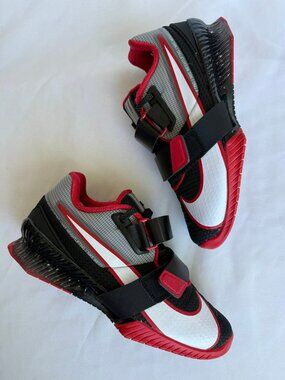 SIZE 7 WOMEN'S NIKE ROMALEOS 4 BLACK / RED CD3463-003 WEIGHTLIFTING SHOES GYM